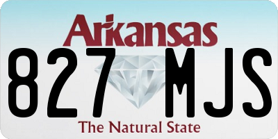 AR license plate 827MJS