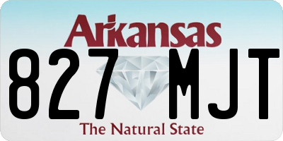 AR license plate 827MJT