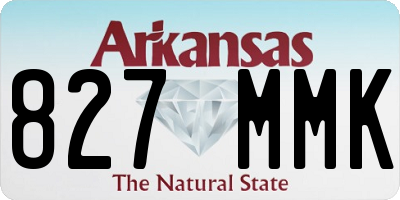 AR license plate 827MMK