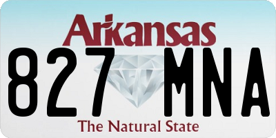 AR license plate 827MNA