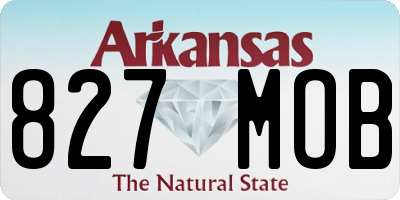 AR license plate 827MOB