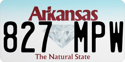 AR license plate 827MPW