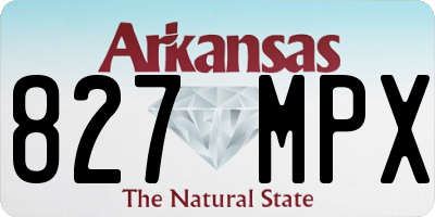 AR license plate 827MPX