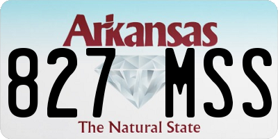AR license plate 827MSS