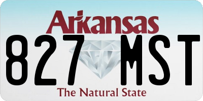 AR license plate 827MST