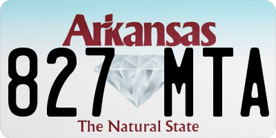 AR license plate 827MTA