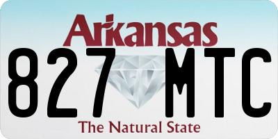 AR license plate 827MTC