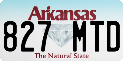 AR license plate 827MTD
