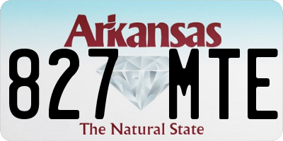 AR license plate 827MTE
