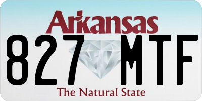AR license plate 827MTF
