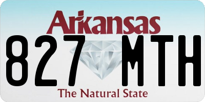 AR license plate 827MTH