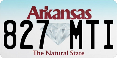 AR license plate 827MTI