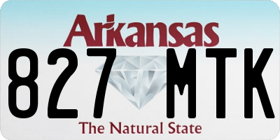 AR license plate 827MTK