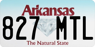 AR license plate 827MTL