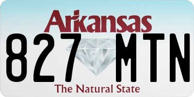 AR license plate 827MTN