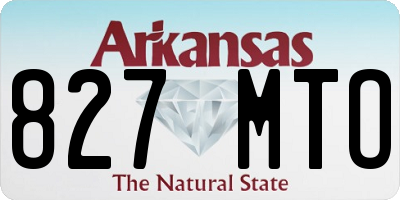 AR license plate 827MTO