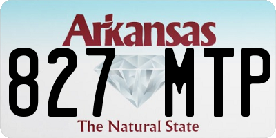 AR license plate 827MTP