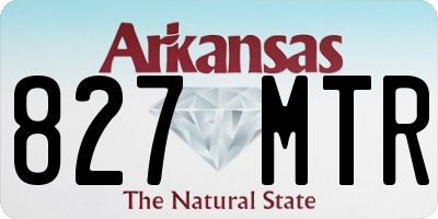 AR license plate 827MTR