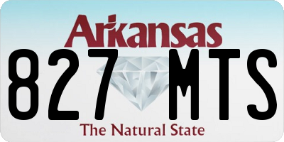 AR license plate 827MTS
