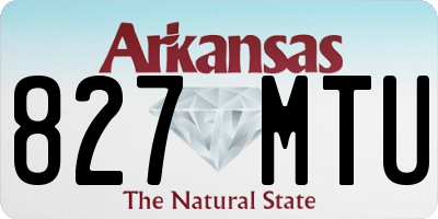 AR license plate 827MTU