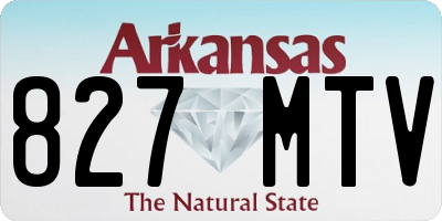 AR license plate 827MTV