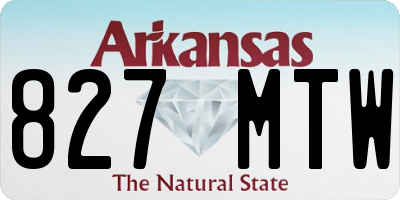 AR license plate 827MTW