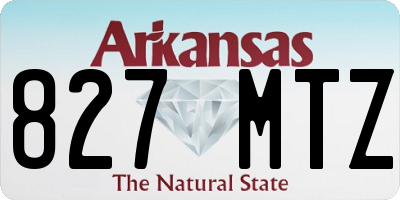 AR license plate 827MTZ