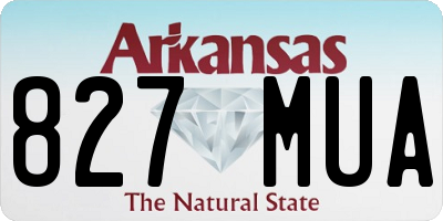 AR license plate 827MUA