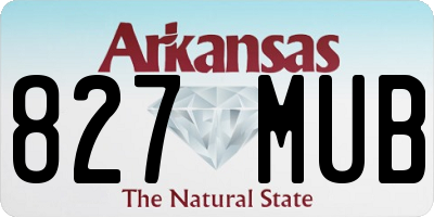 AR license plate 827MUB