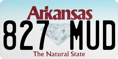 AR license plate 827MUD