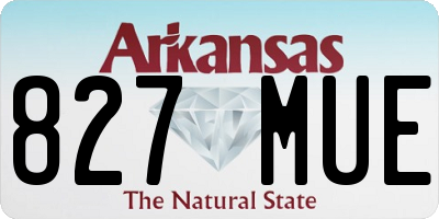 AR license plate 827MUE