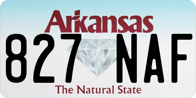 AR license plate 827NAF