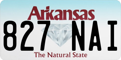 AR license plate 827NAI