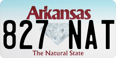 AR license plate 827NAT