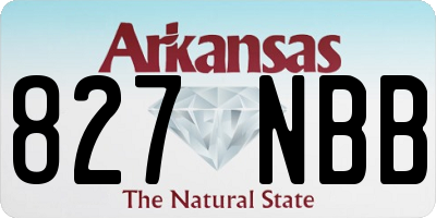 AR license plate 827NBB