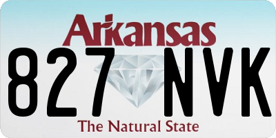 AR license plate 827NVK