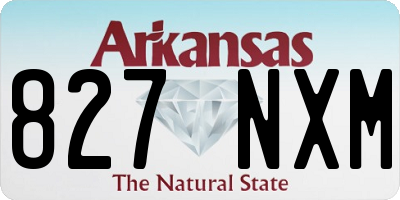 AR license plate 827NXM