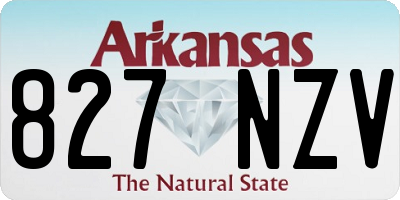 AR license plate 827NZV