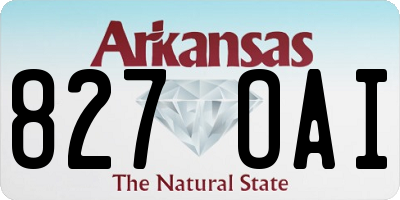 AR license plate 827OAI