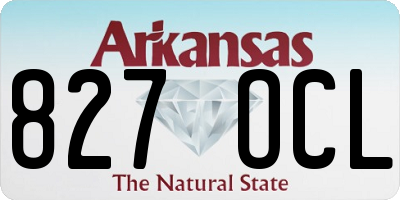 AR license plate 827OCL