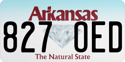 AR license plate 827OED
