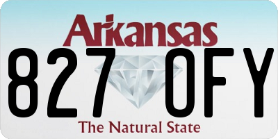 AR license plate 827OFY