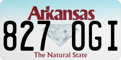 AR license plate 827OGI