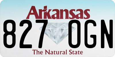 AR license plate 827OGN