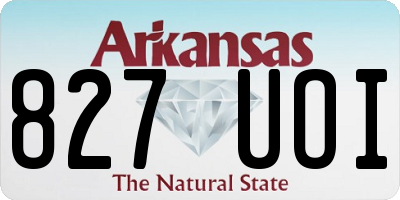 AR license plate 827UOI