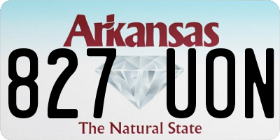 AR license plate 827UON