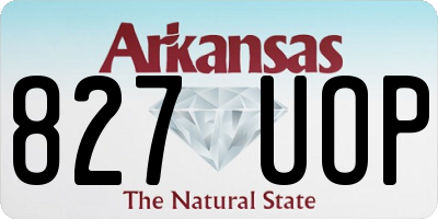 AR license plate 827UOP