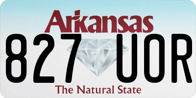 AR license plate 827UOR