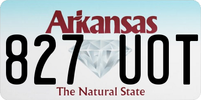 AR license plate 827UOT