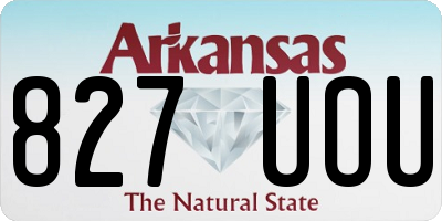AR license plate 827UOU
